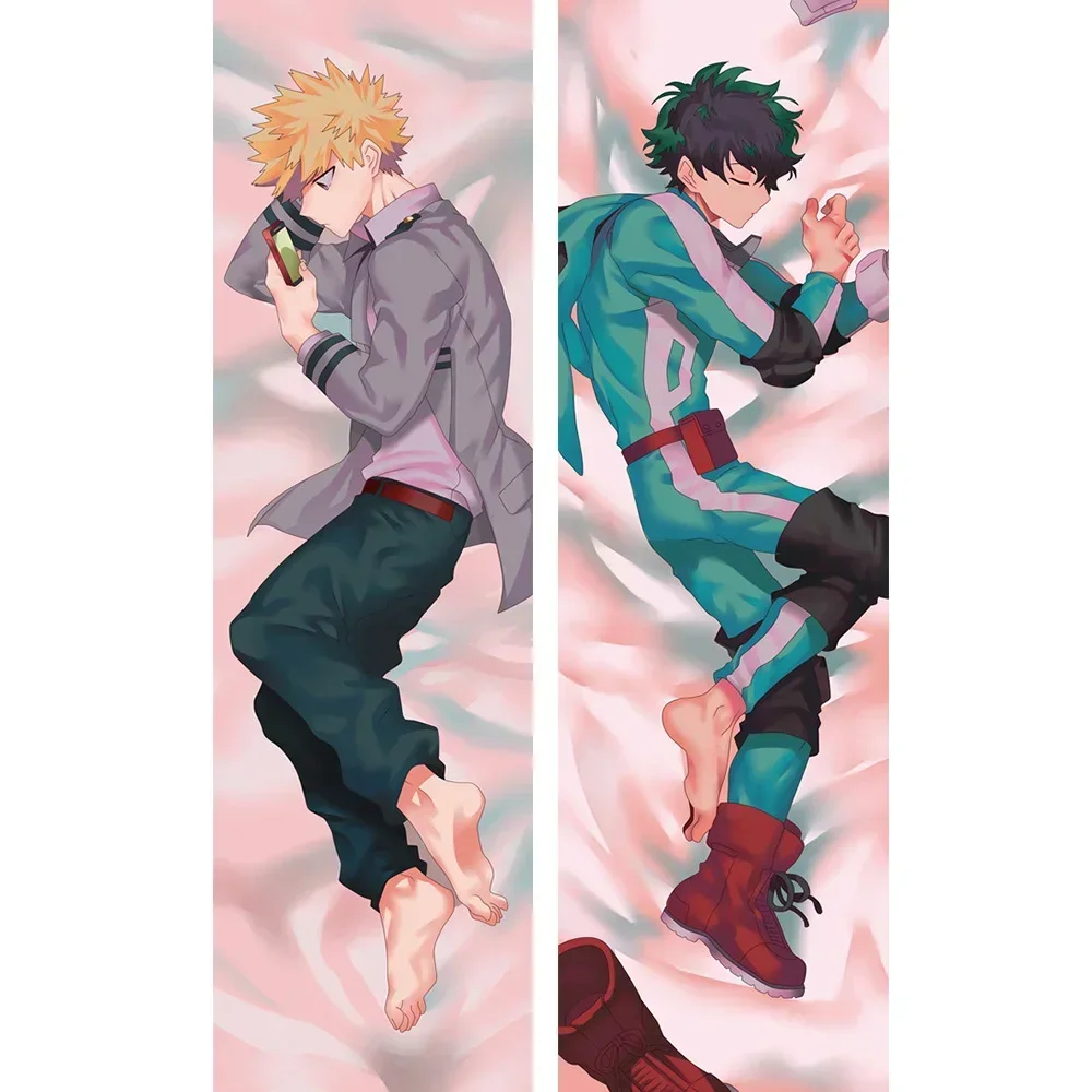 

Body Hugging My Hero Academia Pillow Case Anime Dakimakura Double Sided Otaku Waifu Bakugou Katsuki Pillowcase DIY Custom Covers