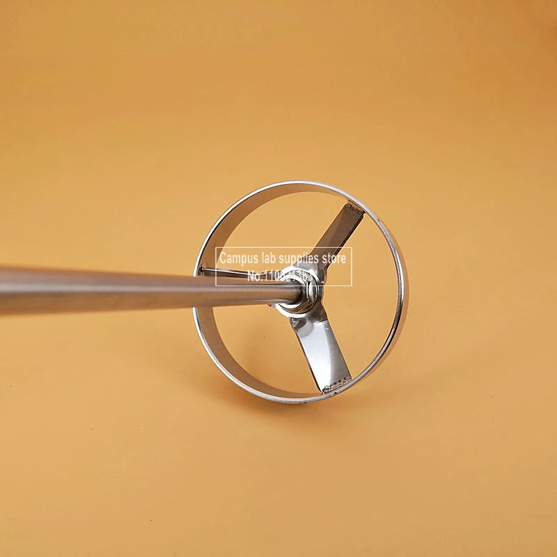 1set Stainless Steel OD50mm/60mm/80mm/100m Vortex Shaped Stirring Blade with Stirring Rod Laboratory Mixer Accessories