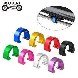 MUQZI 10Pcs Bicycle Brake Cable/Derailleur Line Buckle Tubing Cable C-Clip Aluminum Alloy Fixed Clamp Clips MTB Road Bike