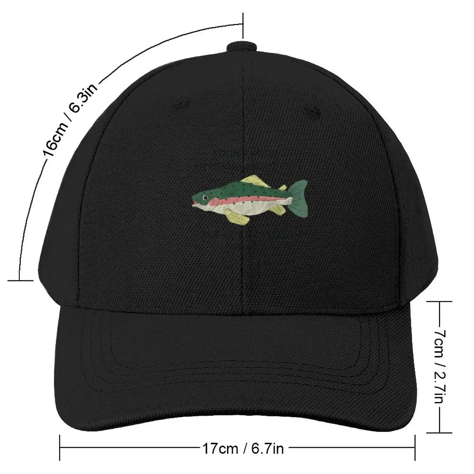 I Don't Know Anything About Fish, But Boy Do I Love Women REDESIGN (rainbow trout version) Baseball Cap