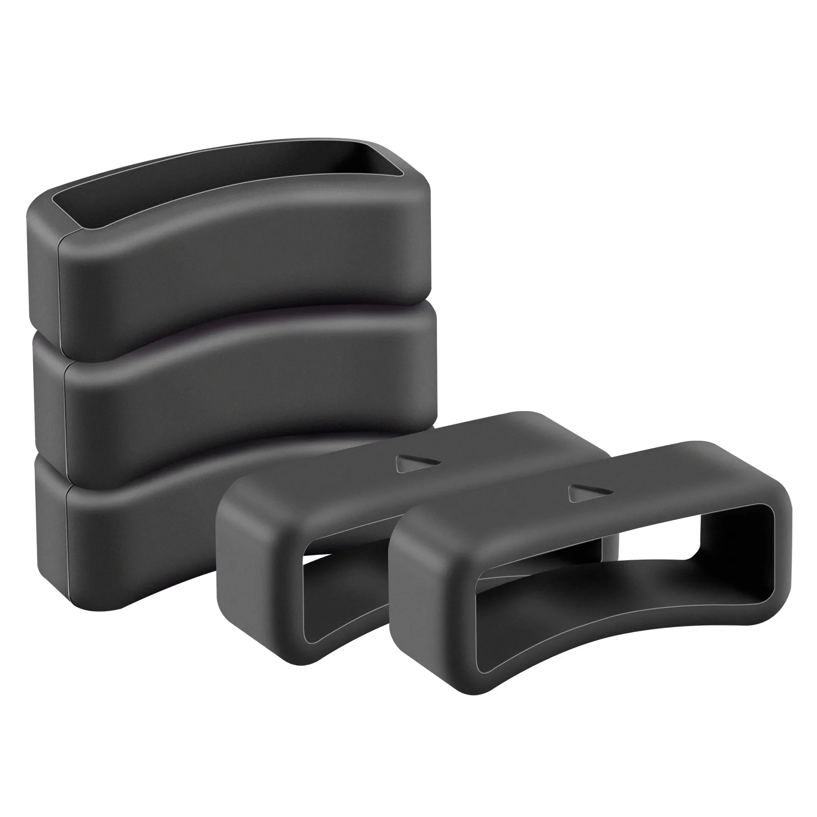 

5Pcs Soft Silicone Watch Band Holder Rings Easy Slide Over Buckle Replacement for Damaged Watch Strap Loop Bands Keeper