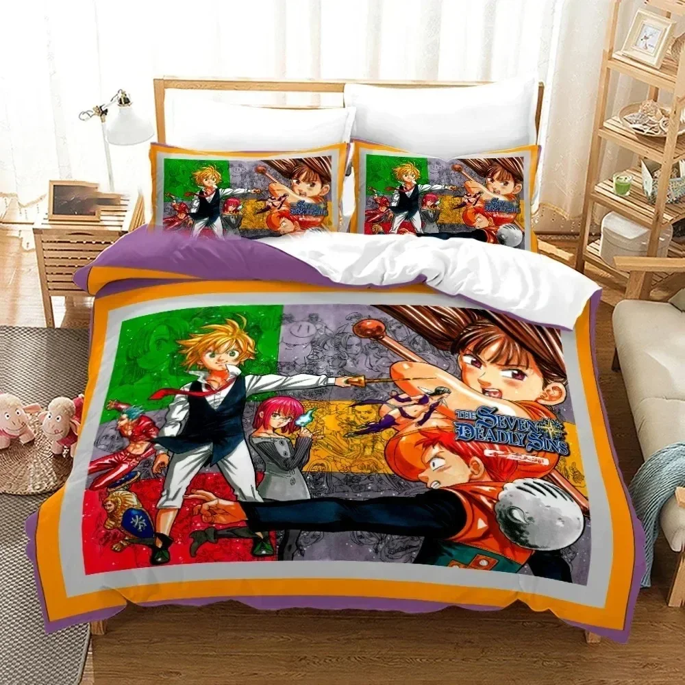 

3D Printing Anime The Seven Deadly Sins Bedding Set Single Twin Full Queen King Size Bed Set Aldult Kid Bedroom Duvet Cover Sets