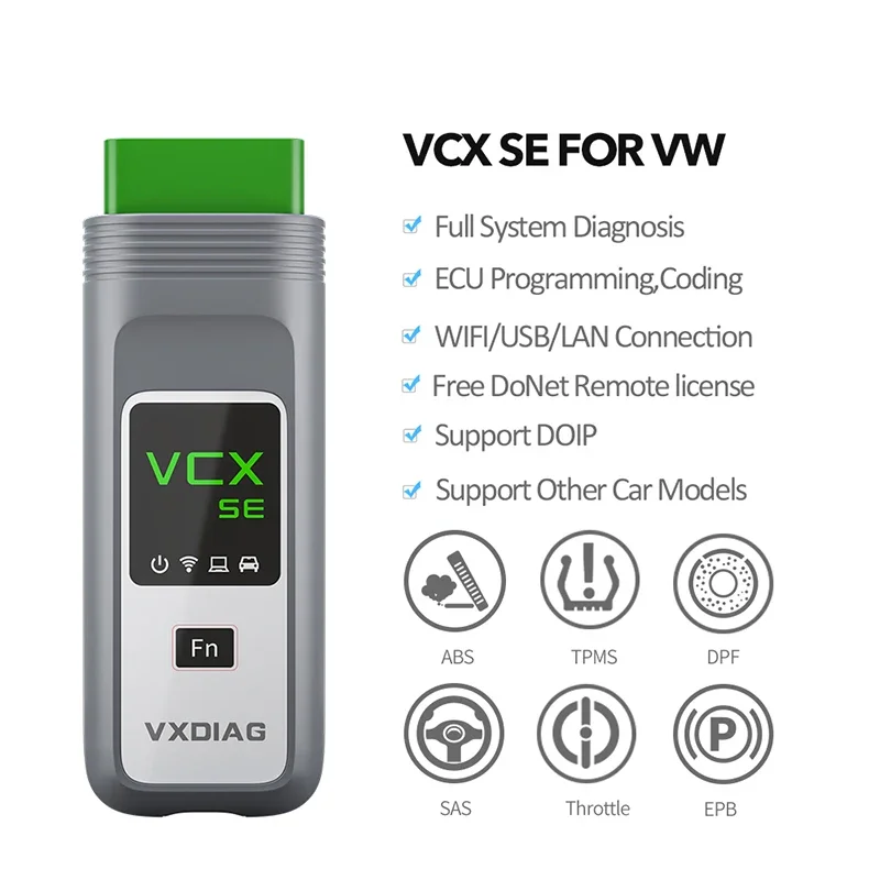 VXDIAG VCX SE 6154 for VW DOIP OBD2 Diagnostic Scanner ECU Coding J2534 Programming for Audi Volkswagen Auto Tool WiFi Online