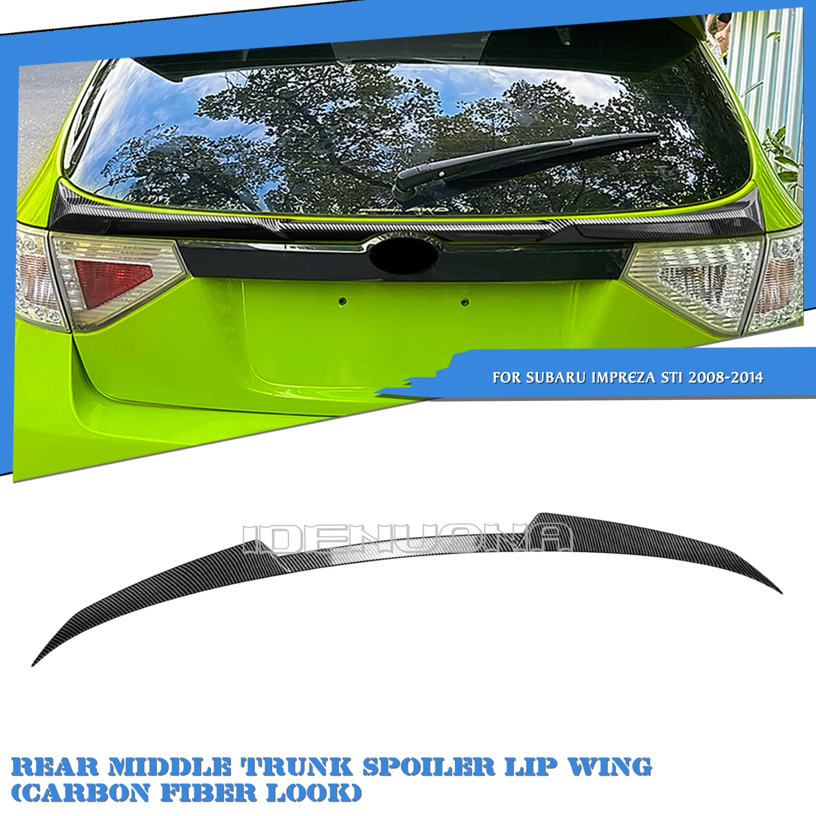 

Car Center Spoiler Trunk Rear Middle Lid Wing Tail Lip For Subaru Impreza GRB WRX STI Hatchback 2008-2014