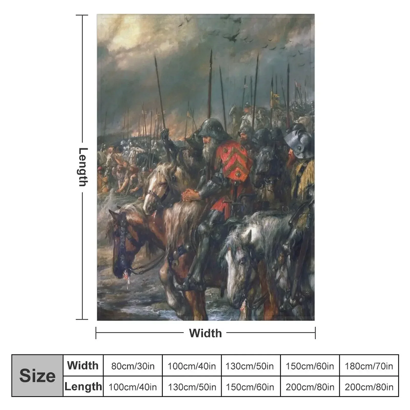 Morning of the Battle of Agincourt, 25th October 1415 - Sir John Gilbert Throw Blanket Retros funny gift Blankets