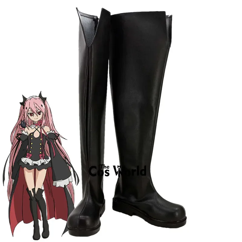 

Owari no Seraph Of The End Krul Tepes Аниме Настроить Косплей Туфли на плоской подошве Сапоги