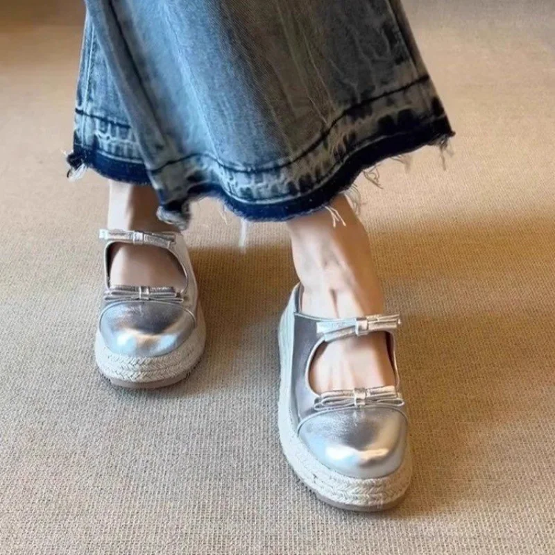 Women's Baotou Platform Slippers | 3-5cm Mid Heel PU Closed-Toe Slides with Non-Slip Rubber Sole | Lightweight Casual Indoor Out image 5