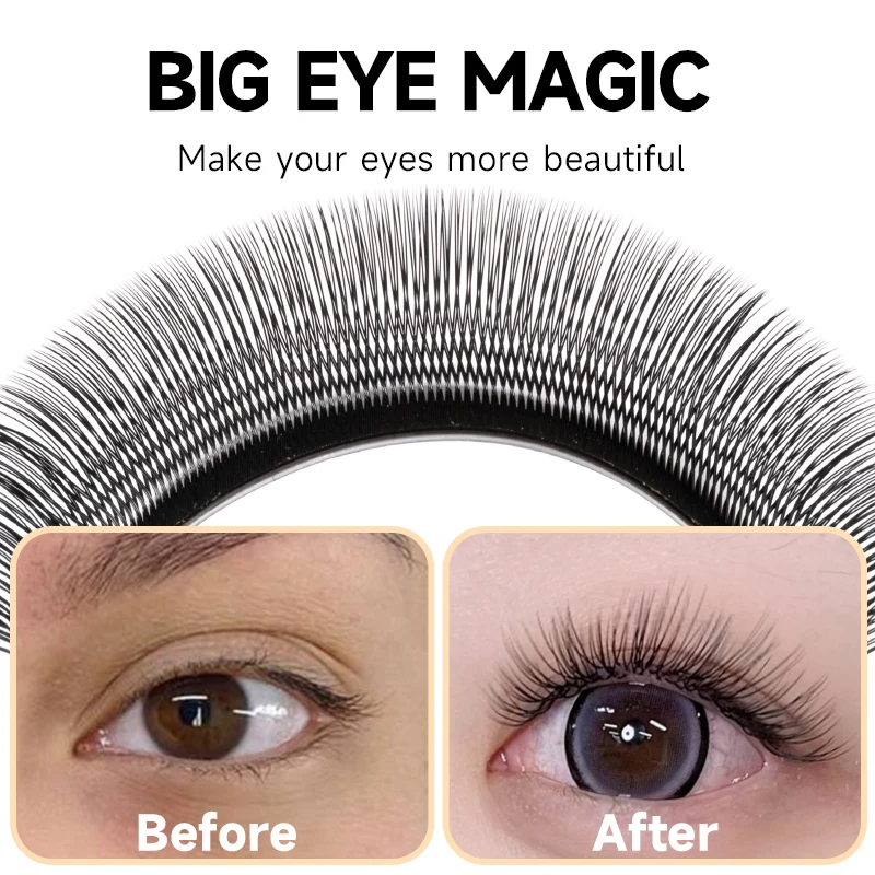 JASBLUE U-shaped YY Eyelash Extension Premium Soft Natural U Shape YY Black Lashes  0.07mm Eyelash Lines