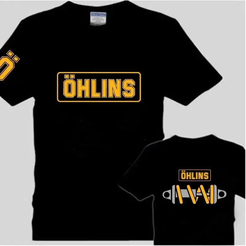 Summer Amazing Tees Men Ohlins Shock Suspension Car Motorcycle Sport Racing T Shirt Casual Oversized T-shirt Male T-shirts