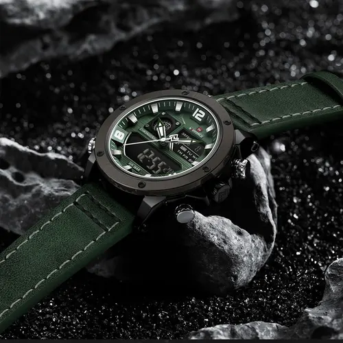 Imagen 2 del producto Reloj militar Digital NAVIFORCE para hombre, reloj resistente al agua con pantalla Dual, reloj deportivo de cuarzo para hombre, reloj de pulsera luminoso de alta calidad