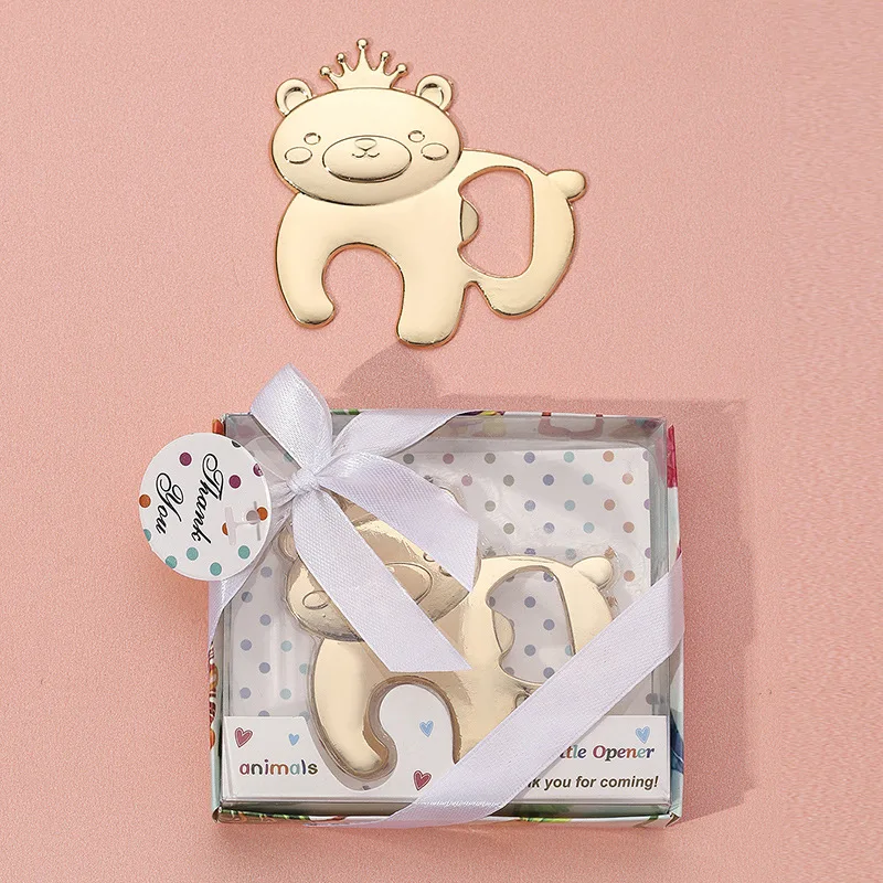 Free shipping 20pcs/lot baby showers Bear Animal bottle openers return gifts