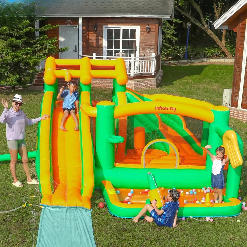 

Party Fun Bounce House With Slide Jumper Bouncer Bouncy Castle Jumping Castle for Kids Bounce House Water Slide