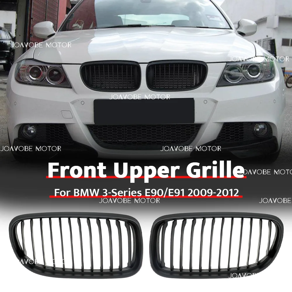 

Матовая черная решетка переднего бампера в стиле одной линии для BMW 3-Series E90 E91 2009-2012