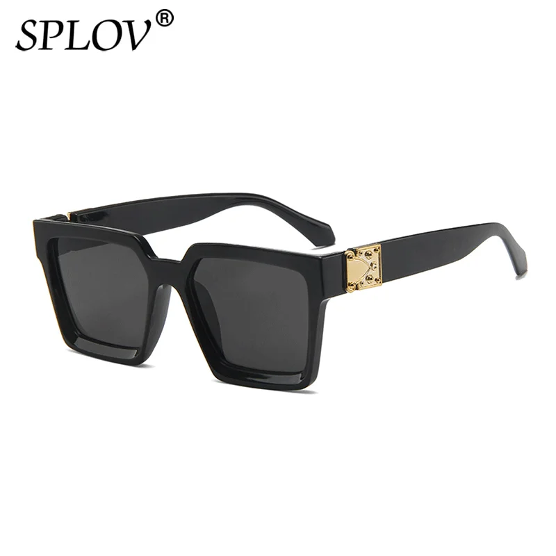 

Punk Big Square Sunglasses Men Women Luxury Brand Designer Vintage Eyewear Large Frame Retro Shades UV400 Gafas De Sol