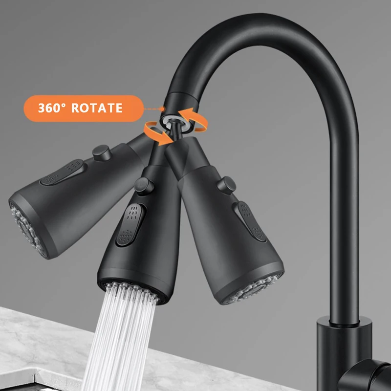 TMOK 360 ° Rotating Faucet  3 Adjustment Modes Kitchen Faucet Extender Universal Kitchen Accessories