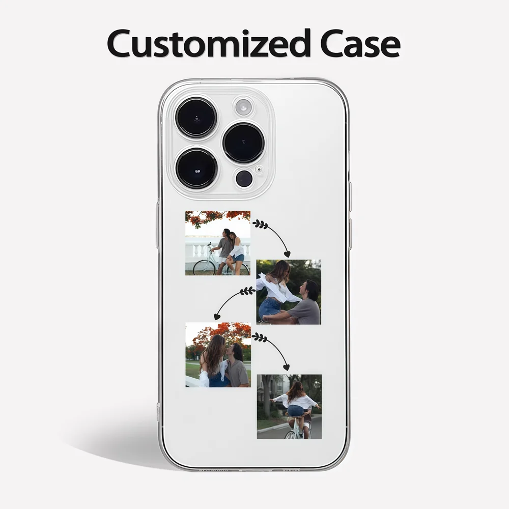 DIY iPhone 17 16 15 14 13 12 11 Pro 11 12 Mini XS Max XR 8 7 6 5 Plus Air Customized Photo Transparent TPU Phone Protective Case - view 5