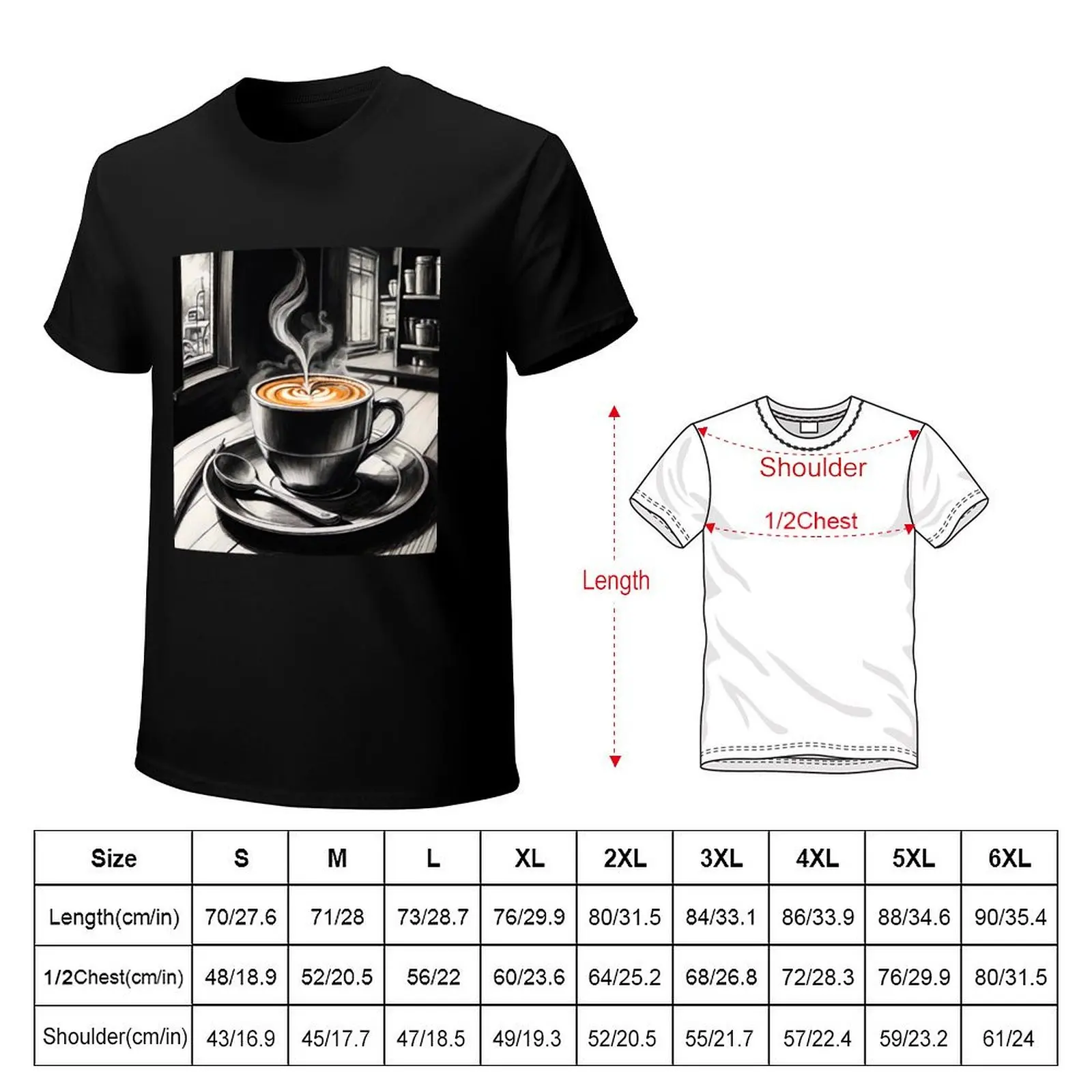 Coffee Shop Vibes: Cozy Atmosphere and Aromatic Brews T-Shirt Work Outdoor T-Shirt for Men
