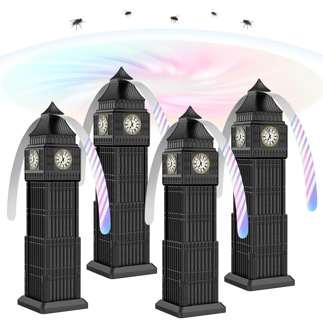 Fly Fans for Tables Fly Repellent Outdoor Indoor Keep Flies Away Table Top Fly Fan Holographic Blades for Picnic Patio Home