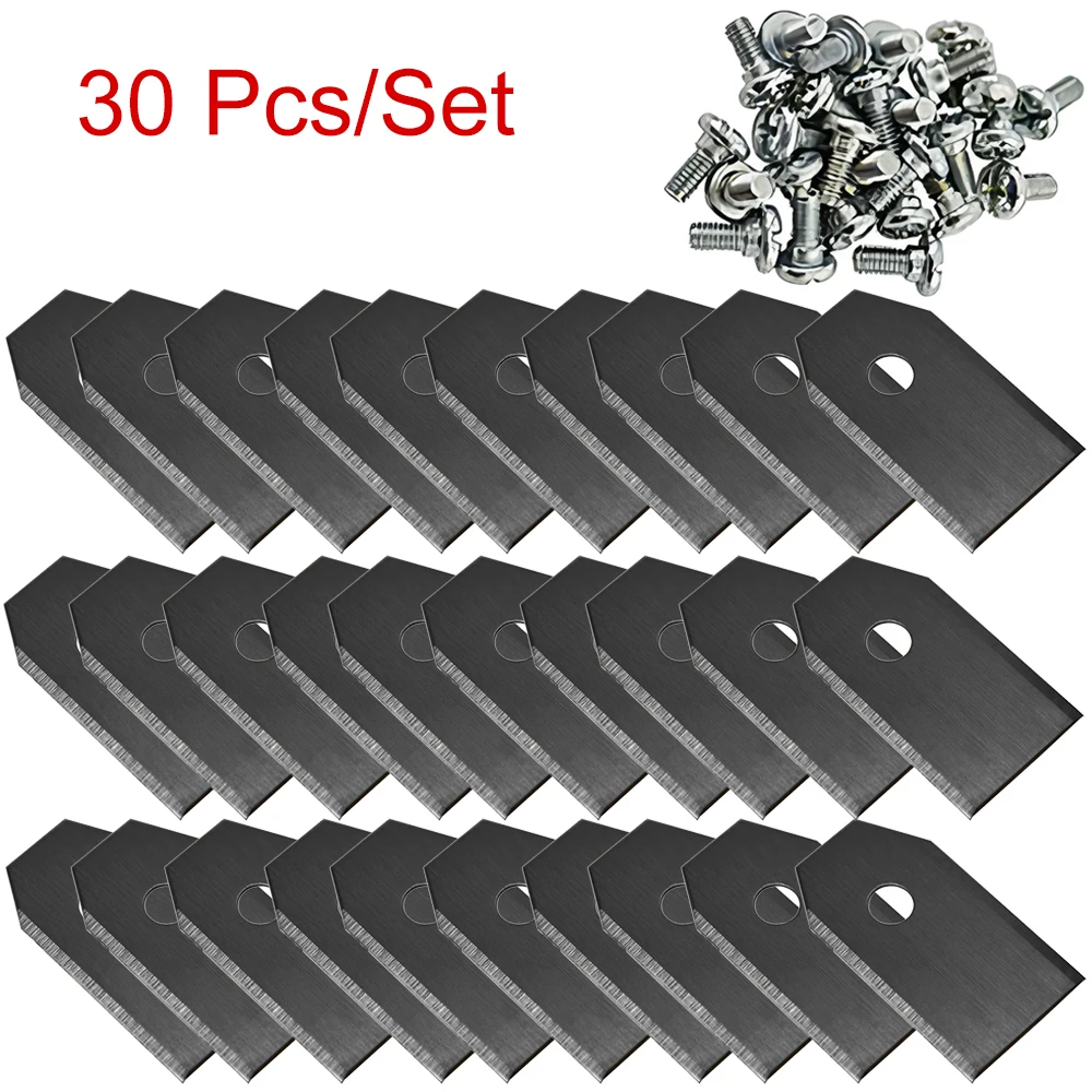 

30 шт. сменный резак для газонокосилки для садовой техники, лезвие газонокосилки с винтами, аксессуары