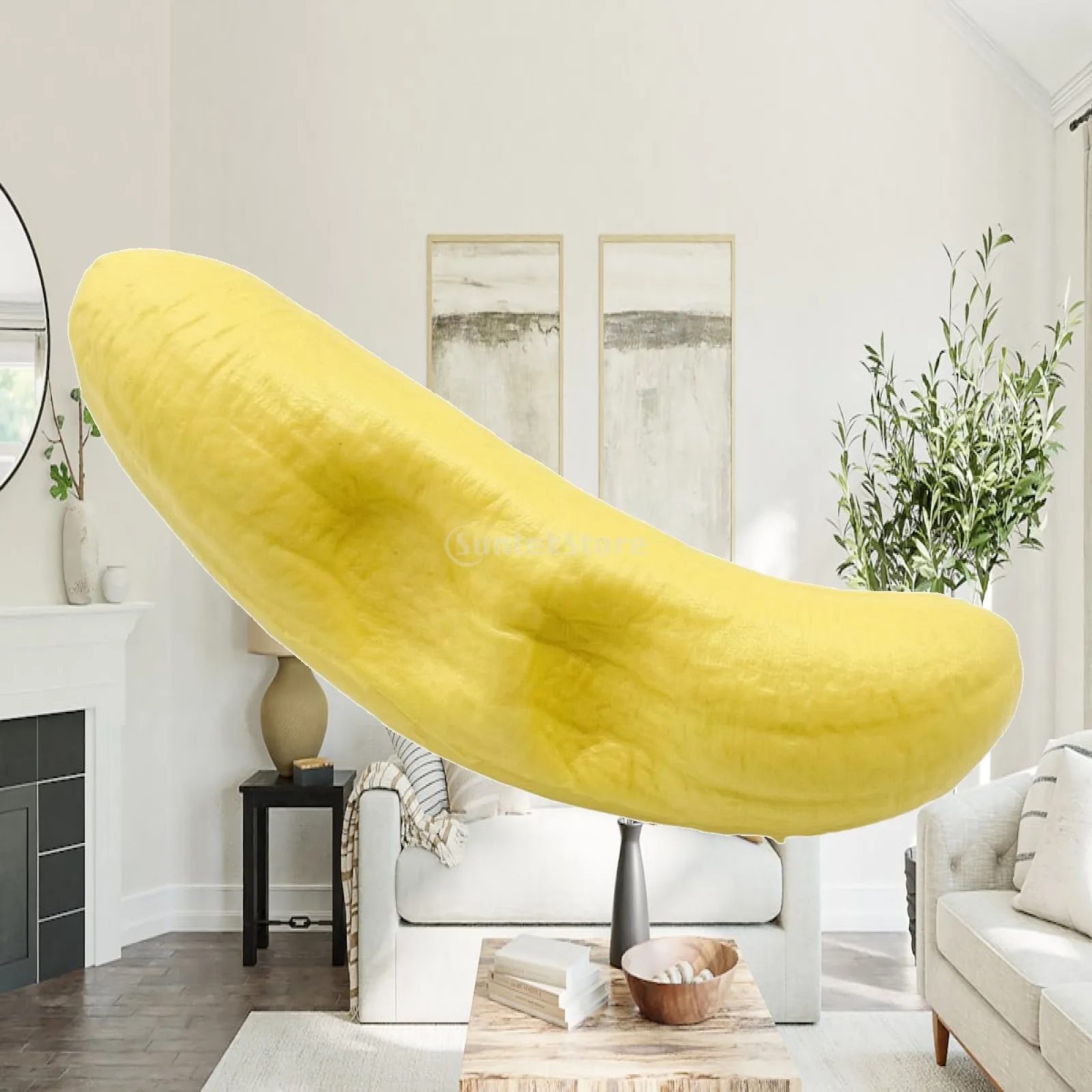 PU Foam Simulation Banana Novelty Squeeze Toy Soft Fidget Sensory for Kids School Play