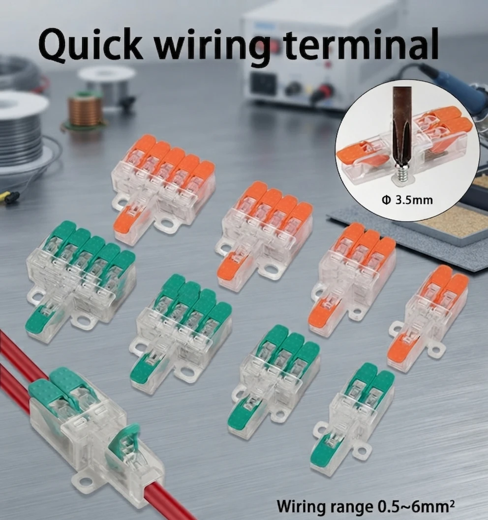Schnellverbindungsstecker, Splitter-Klemmenblöcke, Schnellsteck-Kabelanschlussbox, Leiterklemme, mutterloses Spleißen, elektrisch