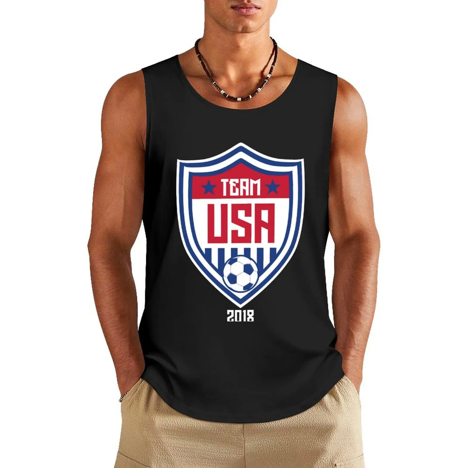 

2018 USA United States Soccer National Team Soccer Tee Tank Top clothes for men t shirts summer 2024 Sportswear for men