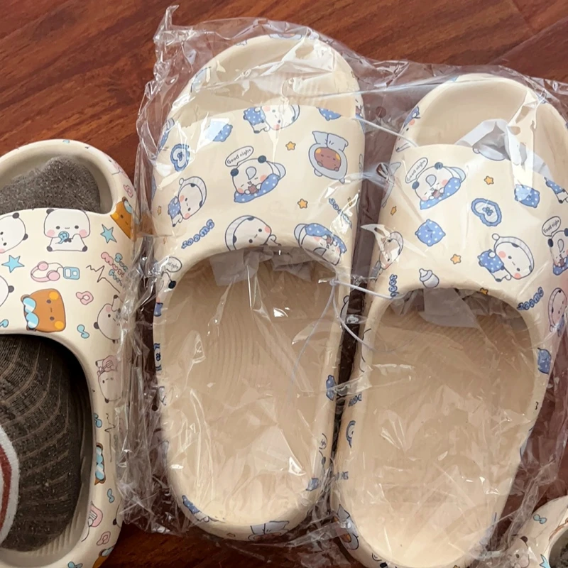 

Official Bubu Dudu Bear Slippers Anime Figure Peripheral Summer Home Anti-Skid Bottom Soft Shoes Cartoon Sandal Surprise Gifts