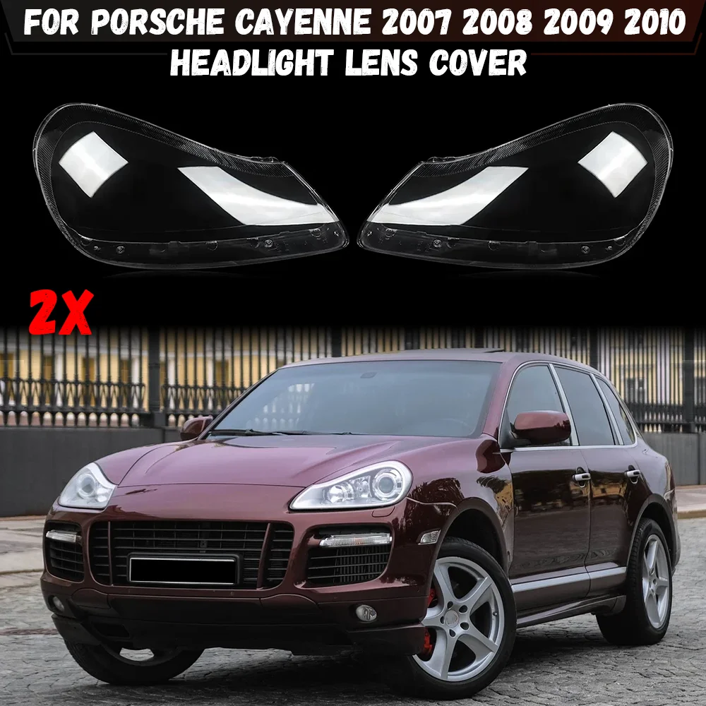 

Пара передних абажуров, крышка фары для Porsche Cayenne 2007 2008 2009 2010, абажур для фар