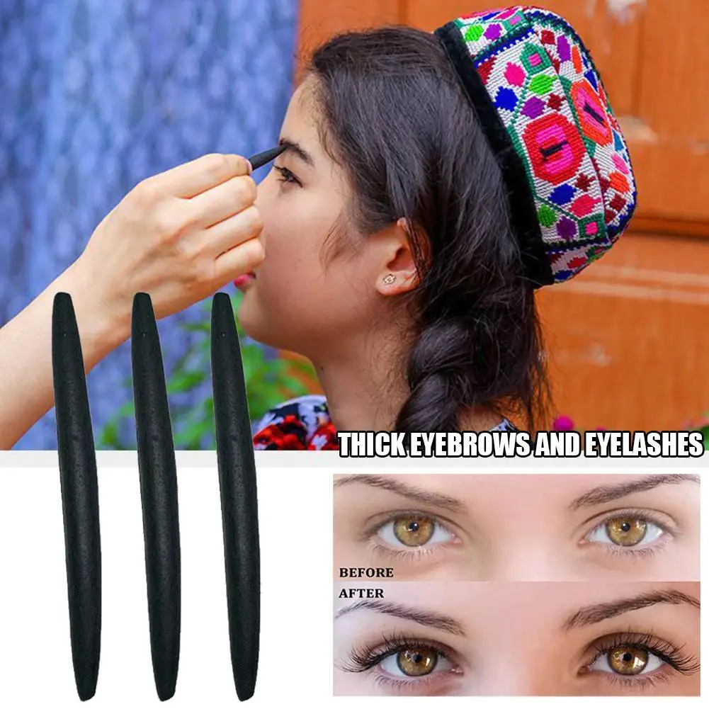 Las cejas, pestañas y rayita se pueden usar como cabello de cejas, promueve el crecimiento del cabello, rotuladores de cejas gruesas, negro, A5V5