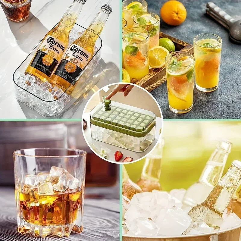 32 Grid Ice Cube Pressing Molds Ice Cream Molds Home Ice Box Ice Cube Model Easy To Take Off The Mold Freezing Magic Weapon