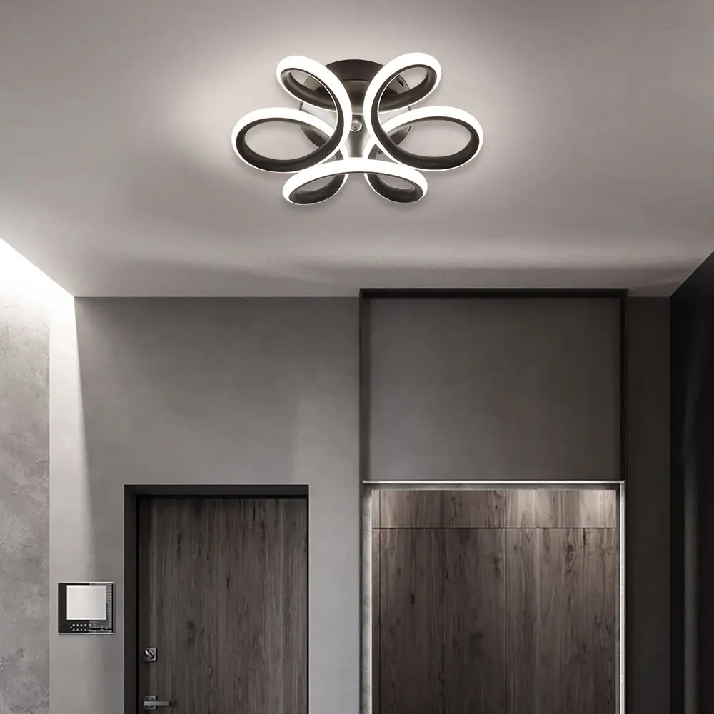 Modern Flower LED Ceiling Light, Household LED Chandelier, 220V, Iluminação para Quarto, Sala de estar, Corredor, 20W