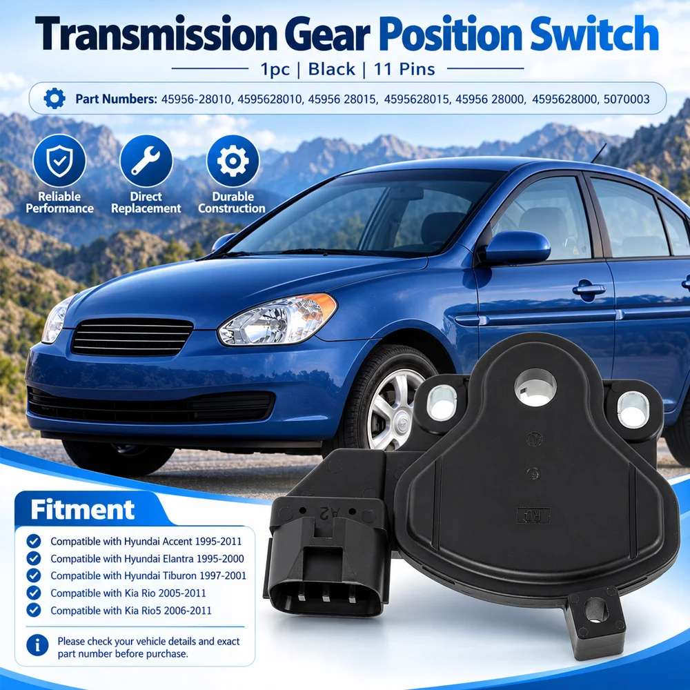 For Hyundai Accent Tiburon Elantra 1997-2000 For Kia Rio Rio5 2006-2011 Transmission Gear Position Switch 45956-28010 4595628015