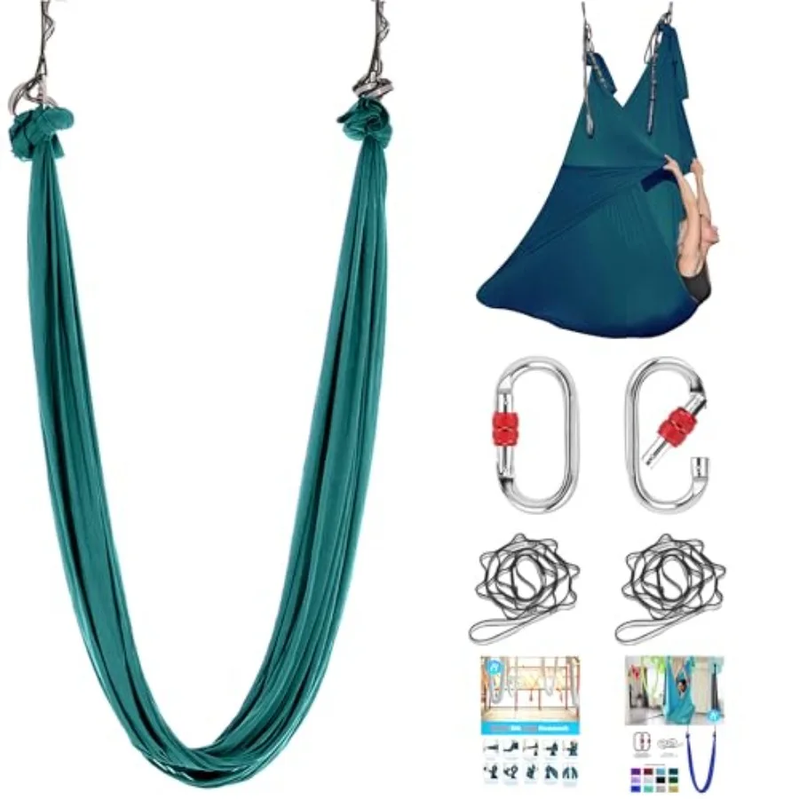 

5.5 Yards Aerial Silk Swing Outdoor Hammock Aerial Yoga Swing For Adults, Aerial Yoga Hammocks for outside