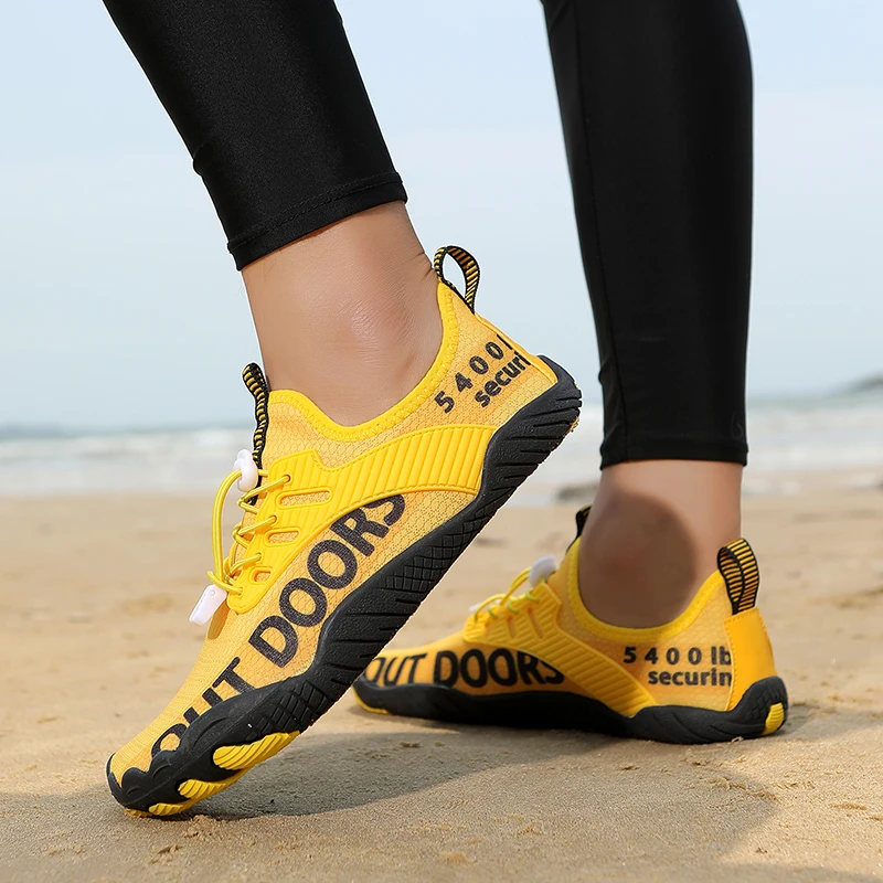 Stylish Outdoor Water Shoes Quick-Dry Breathable Barefoot Socks Non-Slip Sole for Beach Swimming Diving Hiking Water Activities