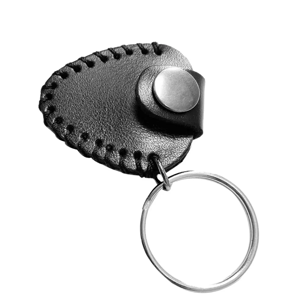 

Container Keychain Wallet Guitar Plectrum Holder Cowhide Carrying Bag
