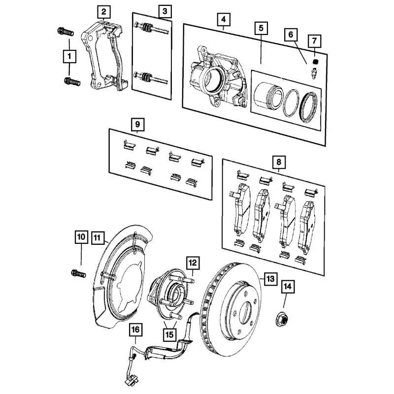 Original genuine FOR NITRO LIBERTY WRANGLER FRONT DISC BRAKE PADS KIT  68003701AD 068003701AB, 10512730 car accessories