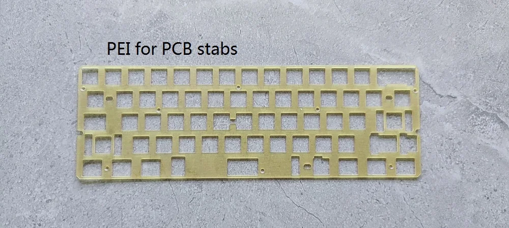 Płytka klawiatury 60HE Venom z efektem HALLA, magnetyczna, z materiałami PEI, BRASS, CF, PP (do montażu PCB, mocowana na śruby w stabilizatorach) — zdjęcie produktu 4