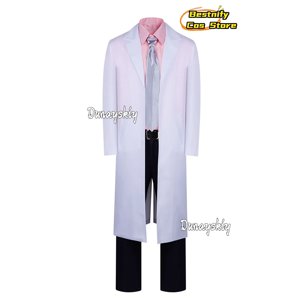 أنيمي 3-Z GINPACHiI SENSEI تأثيري ساكاتا المعلم زي {Bestnify Cos} معطف أبيض الوردي قميص التعادل نظارات مجموعة هالوين تمويه