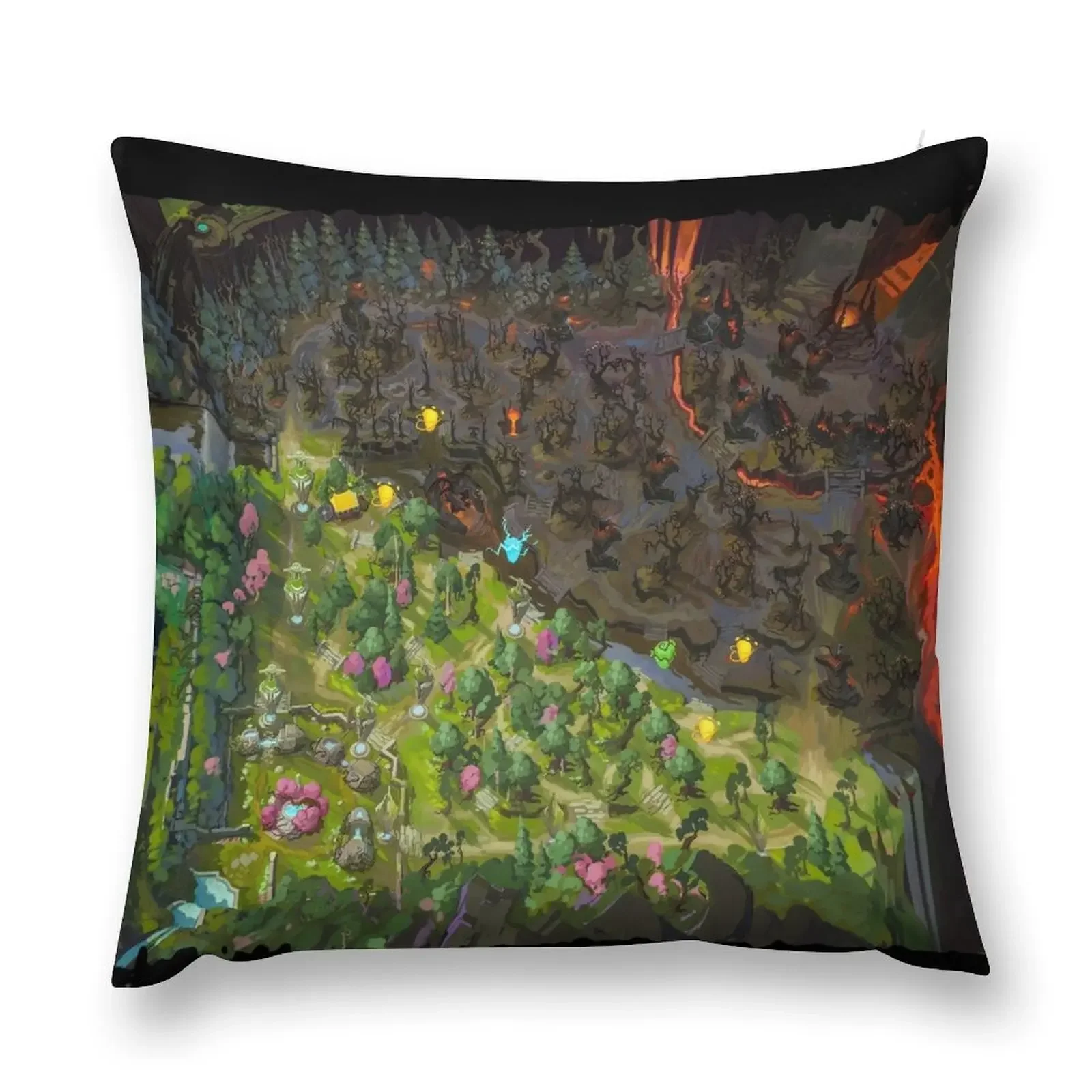 Map DOTA 2 merch mid, top, bottom line Throw Pillow christmas pillow case Throw Pillow Covers Luxury Cover