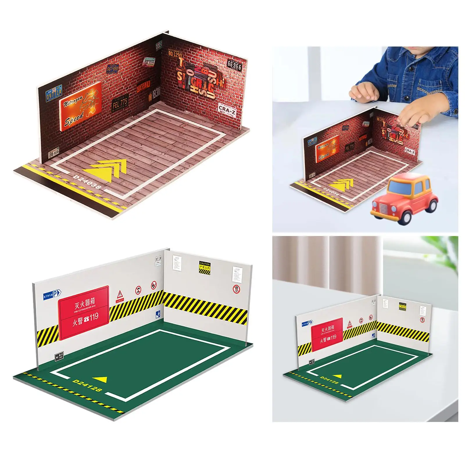 1:24 Car Garage Parking Lot (without Dustproof Cover) Vehicle Scene Toy for Model Cars DIY Mini Dolls Action Figures Home Decor