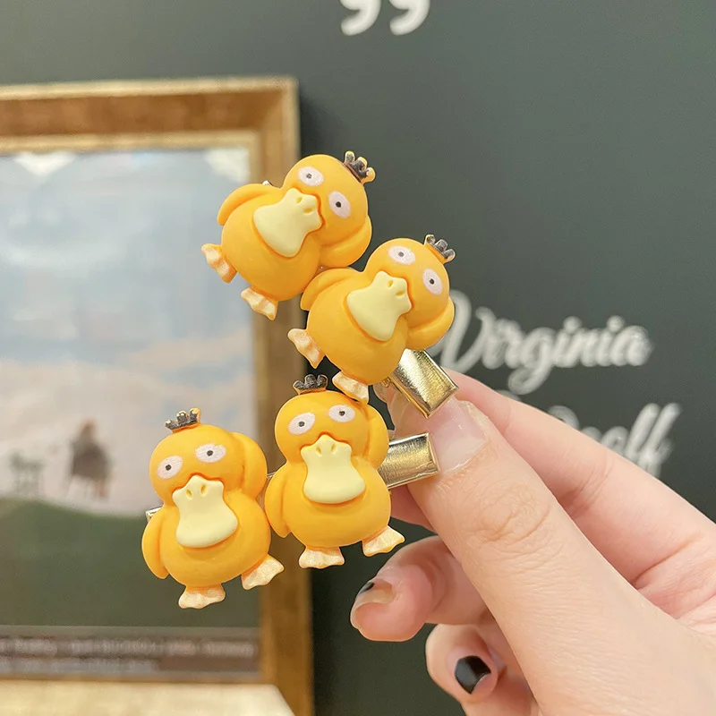 Pokemon Psyduck Hair Clip Women Cartoon Bangs Clip Cute Funny Duckbill Clip Omelet Hair Band Girls Sweet Hair Accessories Gift