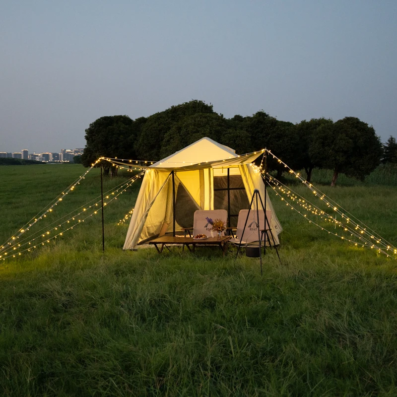 

Large Outdoor Inflatable Camping Air Tent Heavy Glamping Dome House Made Of Oxford Fabric