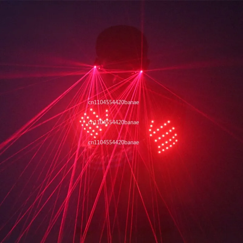 Red and green laser laser glasses bar dancing disco luminous glasses gloves party live atmosphere props