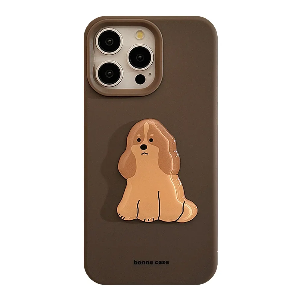 Puppy Golden Retriever poodle Pomeranian art Phone Case For iPhone 17 16 15 14 13 12 Pro Max Case Cute Luxury Cartoon Soft Cover