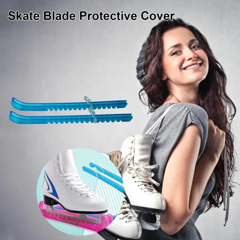 Soft Plastic Ice Hockey Figura Skate Guard Cover para Homens e Mulheres, Protector, Runner Guards, Figura Protector, Juventude, 2Pcs