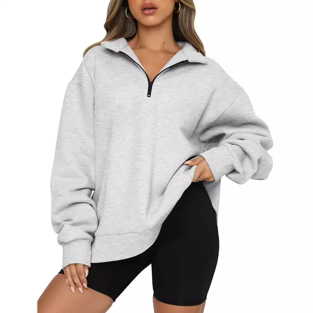 2024 Women's Autumn And Winter New Casual Fashion Foreign Trade Tops Pullover Long-sleeved Sweatshirt For Women