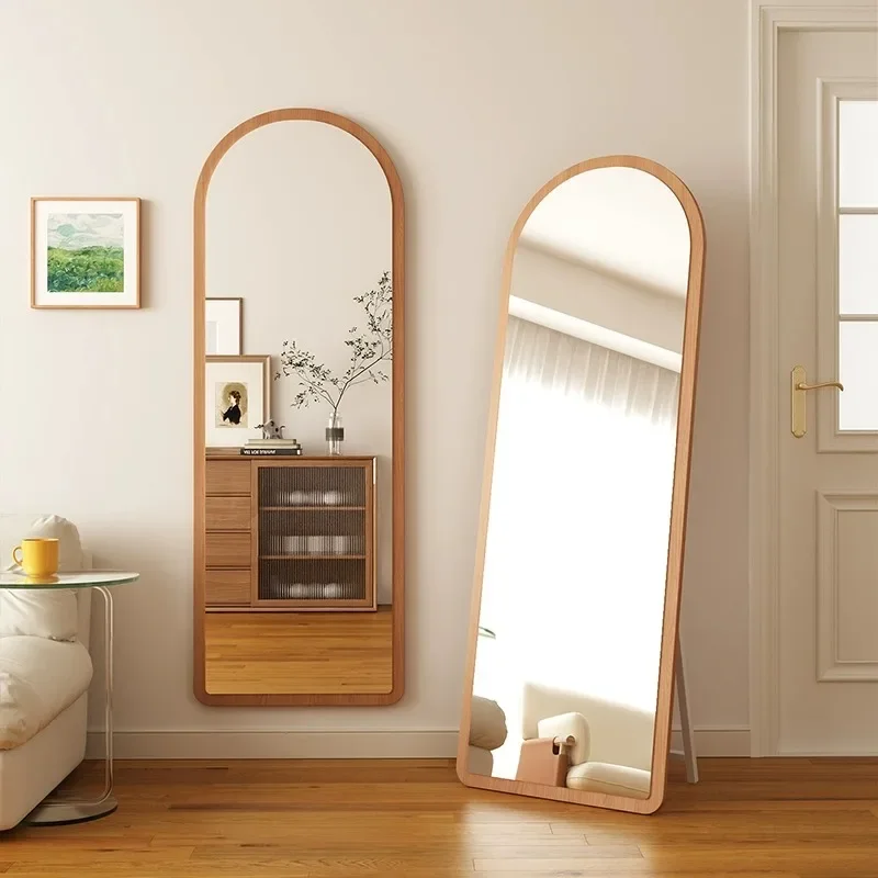 Full body mirror, floor mounted household dressing, minimalist Japanese style, high-definition fitting