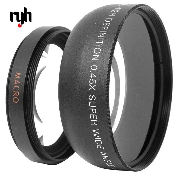 RYH 58MM 0.45x Wide Angle Lens + Macro Lens for Canon EOS 350D/ 400D/ 450D/ 500D/ 1000D/ 550D/ 600D/ 1100D Nikon