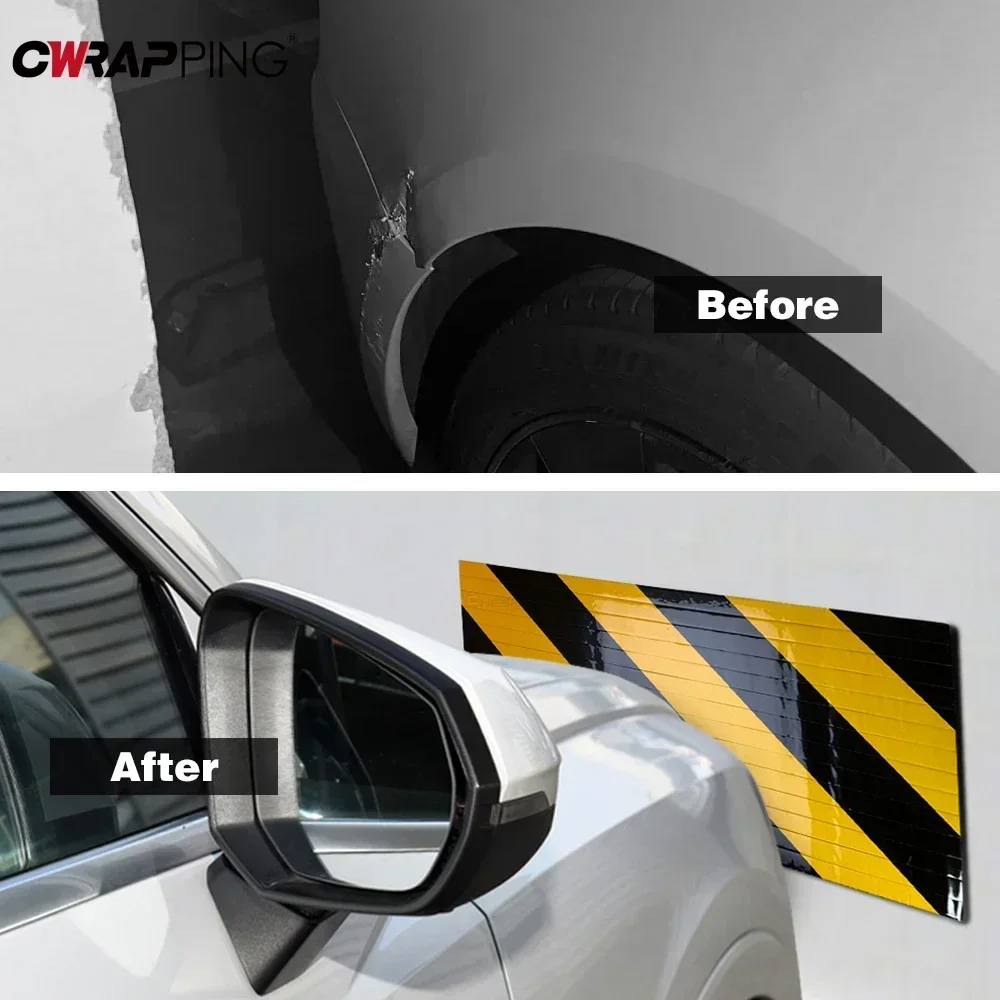 4Pcs Garage Car Door Protector Wall Corner Bumper Guard Foam Block for Parking Spaces Warehouses Protecte Bump and Scratches