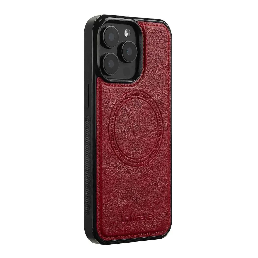 Magnetische Leder-Handyhülle für iPhone 18 17 17e Air 16e 16 15 13 12 11 Pro Max XS Plus Mini Stoßfeste Mag-Safe Weiche Rückseite – Detail 23
